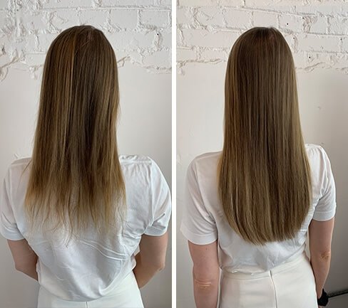Hair Extensions Before and After Photos